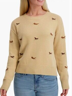 Lucky Brand Horse Embroidered Crewneck Sweater